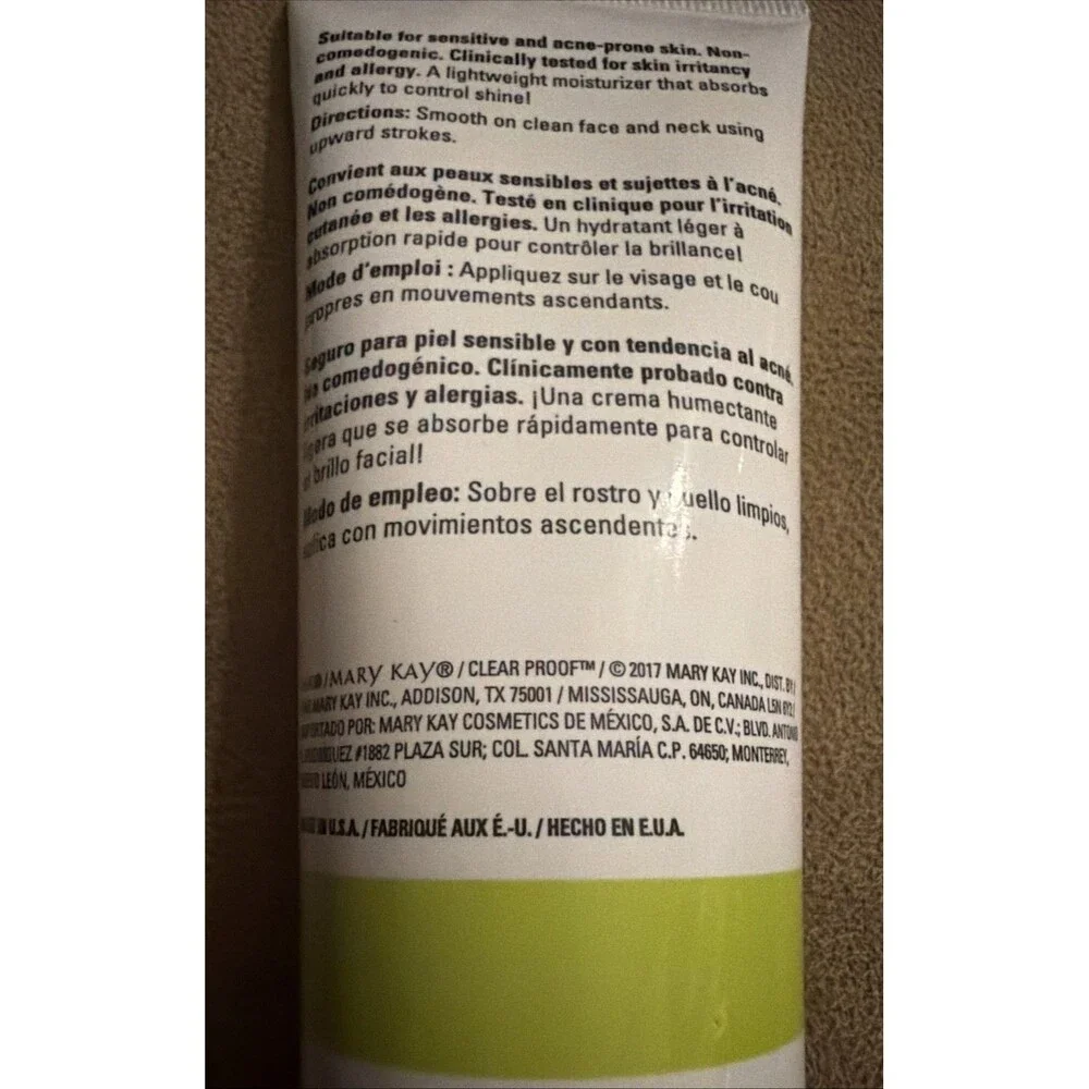 Mary Kay Clear Proof® Oil-Free Moisturizer for Acne-Prone Skin.  New W/out Box.